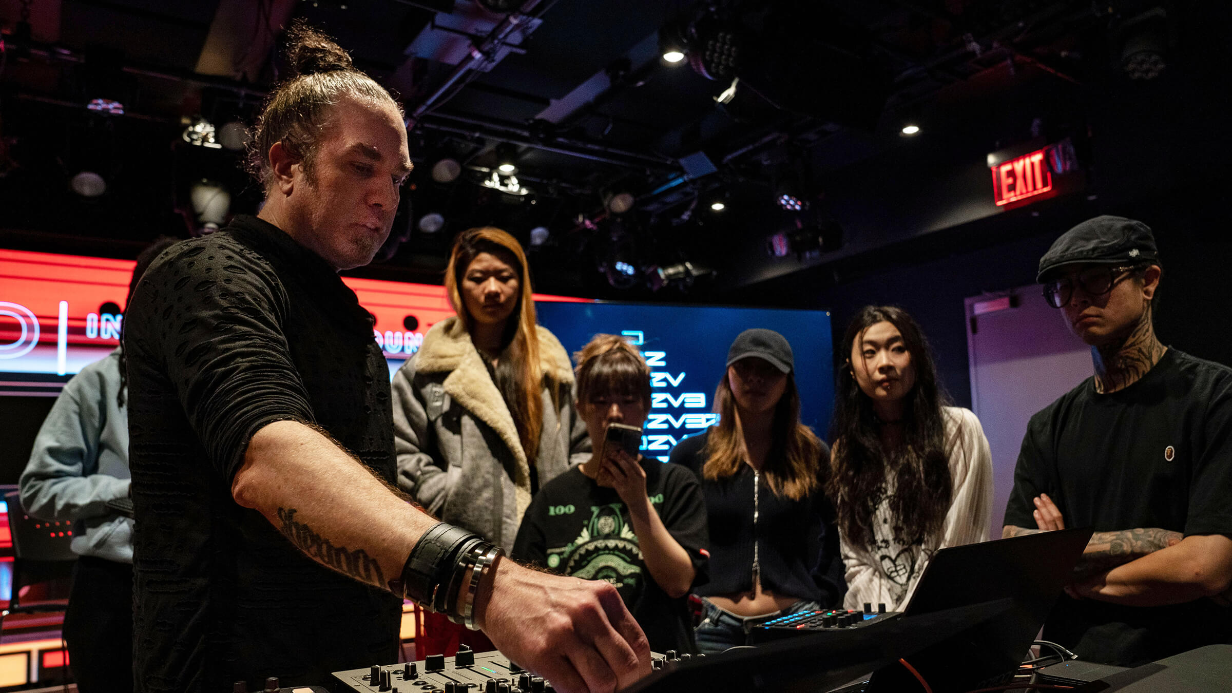 Students get hands-on training on Focusrite components at Berklee NYC