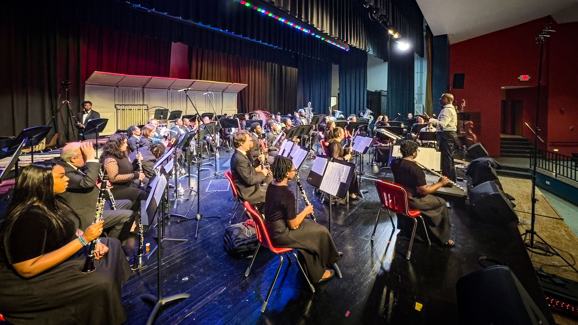 VSU Wind Symphony, pictured at their annual performance, which was captured using a wide range of recording gear including Focusrite RedNet interfaces, ISA preamps, and monitoring solutions.