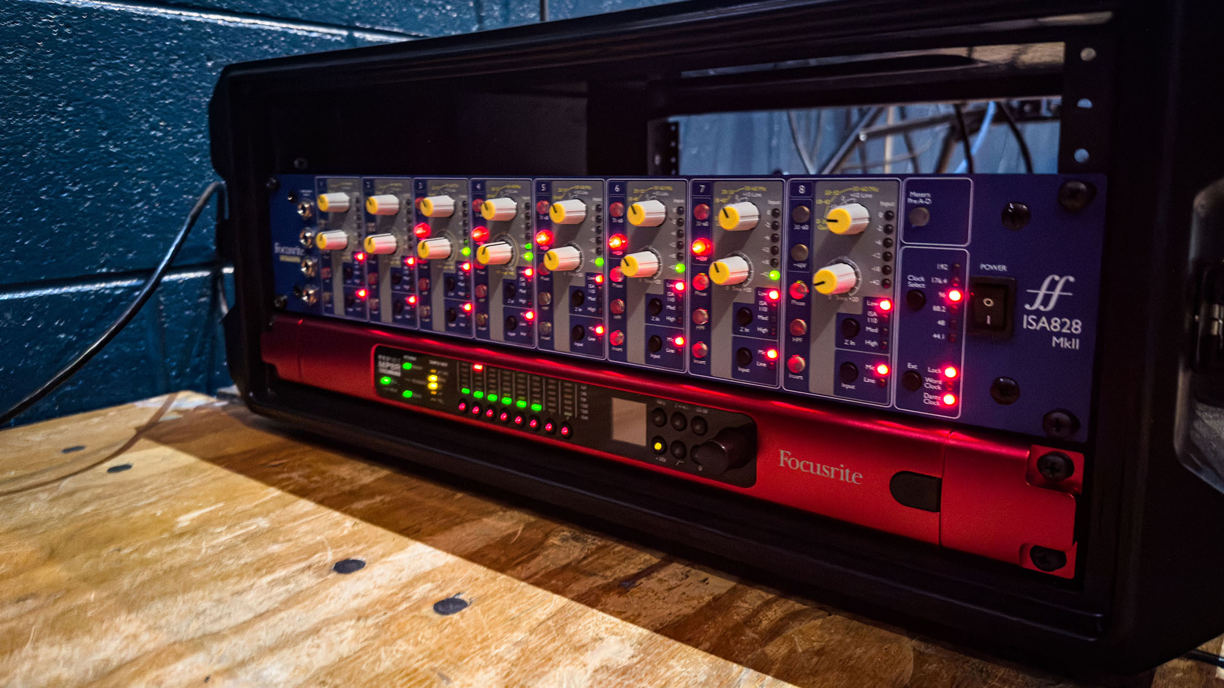 Some of the Focusrite gear employed to capture the annual performance of the VSU Wind Symphony.